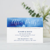 Invitation FÊTE DE LA FÊTE argent couleur bleu clair argent (Debout devant)