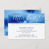 Invitation FÊTE DE LA FÊTE argent couleur bleu clair argent (Devant / Derrière)