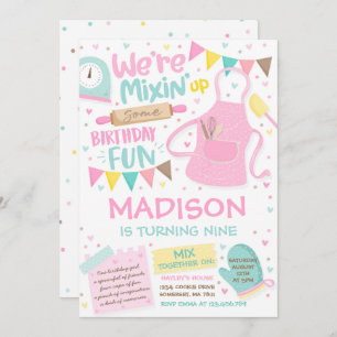 Invitation Fête de la fête d'anniversaire de la boulangerie F