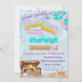 Invitation Fête de la fête d'anniversaire de la sirène (Devant)