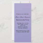 Invitation Fête de la fête de la nuit des filles | Lavande (Dos)