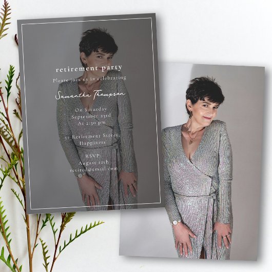 Invitation Fête de la fête de la retraite personnalisée Invit