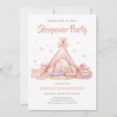 Invitation Fête de la fête de l'anniversaire des filles (Devant)