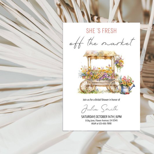 Invitation Fête de la Fête des mariées de marché