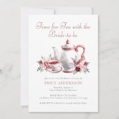 Invitation Fête de la Fête des mariées de thé (Devant)