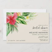 Invitation Fête de la Fête des mariées florale tropicale (Devant)