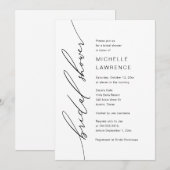 Invitation Fête de la Fête des mariées, Romantique moderne (Devant / Derrière)