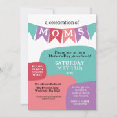 Invitation Fête de la fête des mères de maman (Devant)