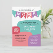 Invitation Fête de la fête des mères de maman (Debout devant)