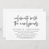 Invitation Fête de la fête du Mariage décontracté Elopement (Devant / Derrière)