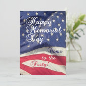 Invitation Fête de la fête du Memorial Day !-American Flag (Debout devant)