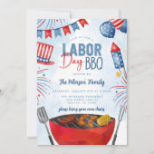 Invitation Fête de la fête du travail patriotique BBQ (Devant)