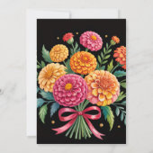 Invitation Fête de la fête florale du bouquet Mariage (Dos)