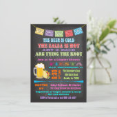 Invitation Fête de la fiançailles marie mexicaine (Debout devant)