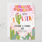 Invitation Fête de la Fiesta : Anniversaire adulte mexicain d (Devant)