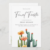 Invitation Fête de la Fiesta Cactus (Devant / Derrière)