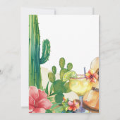Invitation Fête de la Fiesta Cactus (Dos)