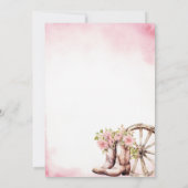 Invitation Fête de la fille de la fête Pink Pony (Dos)