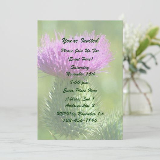 Invitation Fête de la Fleur de Chardon Violet (Debout devant)