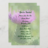 Invitation Fête de la Fleur de Chardon Violet (Devant / Derrière)