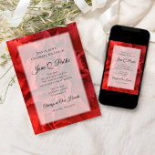 Invitation Fête de la Fleur de l'oeillet rouge commémoration 