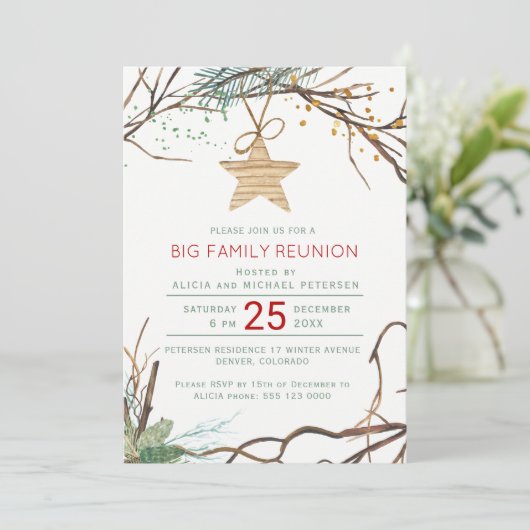 Invitation Fête de la forêt d'hiver (Debout devant)