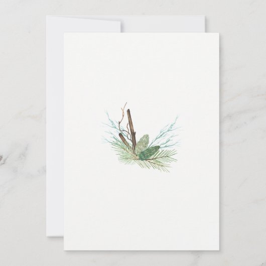 Invitation Fête de la forêt d'hiver (Dos)