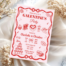 Fête de la Galentine Coquette Rouge
