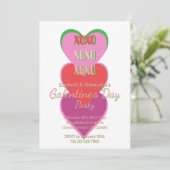 Invitation Fête de la Galentine Rose et Vert (Debout devant)