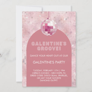 Invitation Fête de la Galentine's Groove
