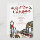 Invitation Fête de la gare de Noël (Devant)