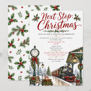 Invitation Fête de la gare de Noël