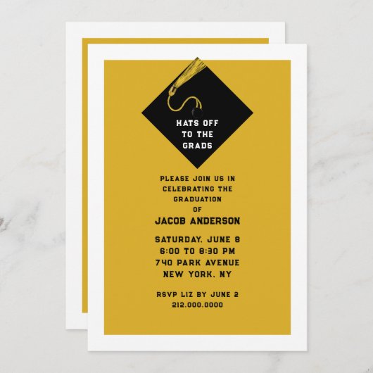 Invitation Fête de la graduation 2025 (Devant / Derrière)