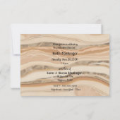 Invitation Fête de la Graduation du Fils en marbre Brown (Dos)