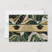 Invitation Fête de la Graduation du Fils en marbre vert (Devant)