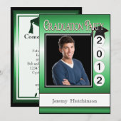 Invitation Fête de la graduation moderne Date photo personnal (Devant / Derrière)