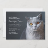 Invitation Fête de la Graduation Vétérinaire Décontracté (Devant)