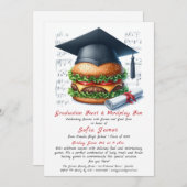 Invitation Fête de la graduation & Wordplay Fun - Une fête (Devant / Derrière)