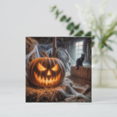 Invitation Fête de la grange Halloween (Debout devant)