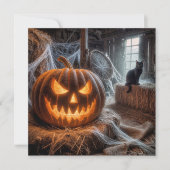 Invitation Fête de la grange Halloween (Devant)
