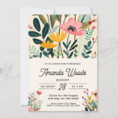 Invitation Fête de la joie florale luxuriante (Devant)