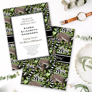 Invitation Fête de la jungle des lémuriens de Madagascar