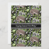 Invitation Fête de la jungle des lémuriens de Madagascar (Dos)