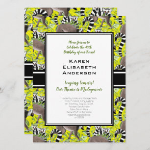 Invitation Fête de la jungle des lémuriens de Madagascar