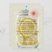 Invitation Fête de la Lemonade Mason Jar House (Devant / Derrière)