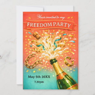 Invitation Fête de la liberté après un divorce