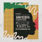 Invitation Fête de la liberté Juneteenth (Devant / Derrière)