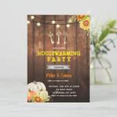 Invitation Fête de la maison citrouille (Debout devant)