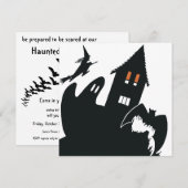 Invitation Fête de la Maison Hantée de la Sorcière d'Hallowee (Devant / Derrière)