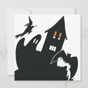 Invitation Fête de la Maison Hantée de la Sorcière d'Hallowee
